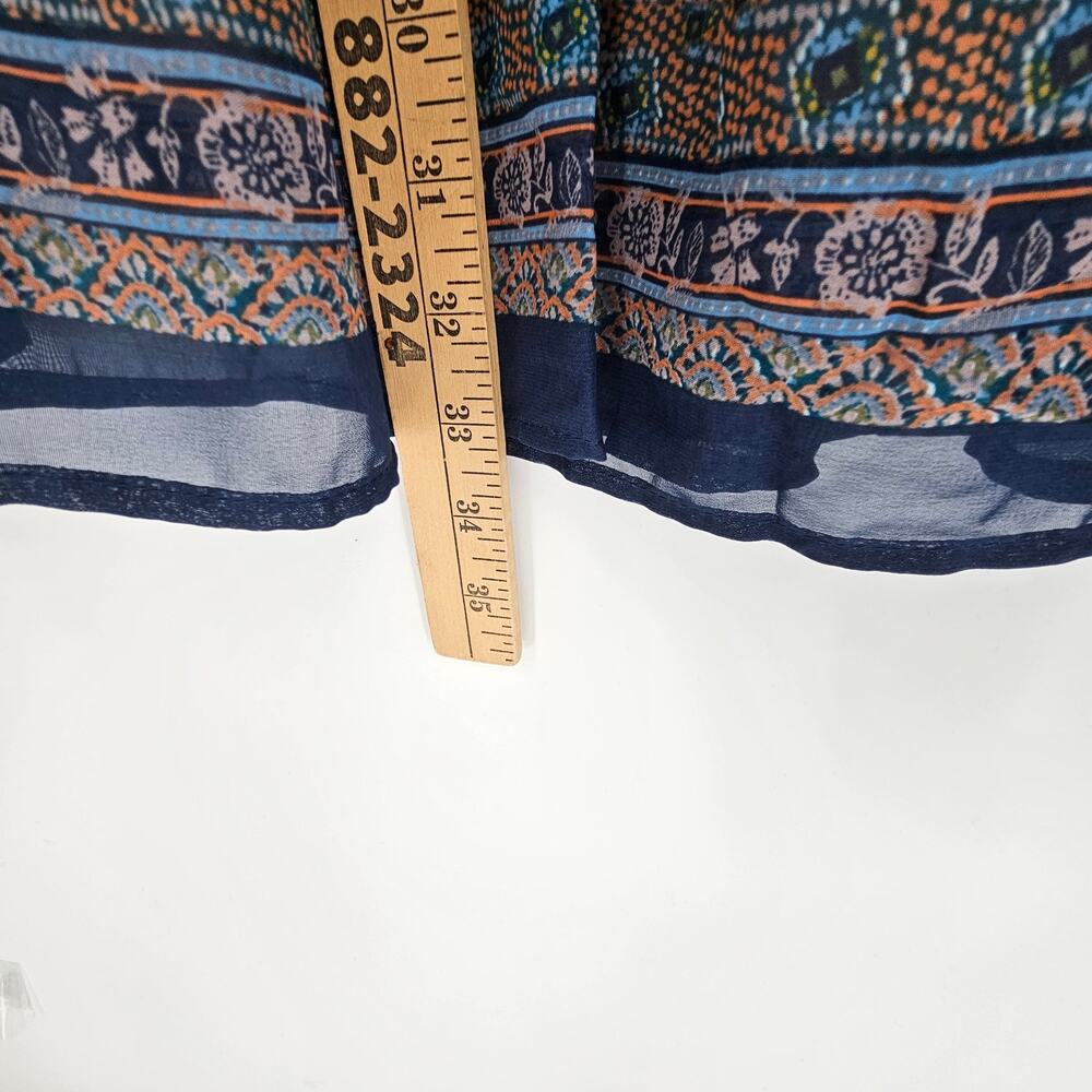 Figueroa & Flower Floral Bohemian Garden Whimsical Peasant Tiered Midi Skirt S - Picture 3 of 6